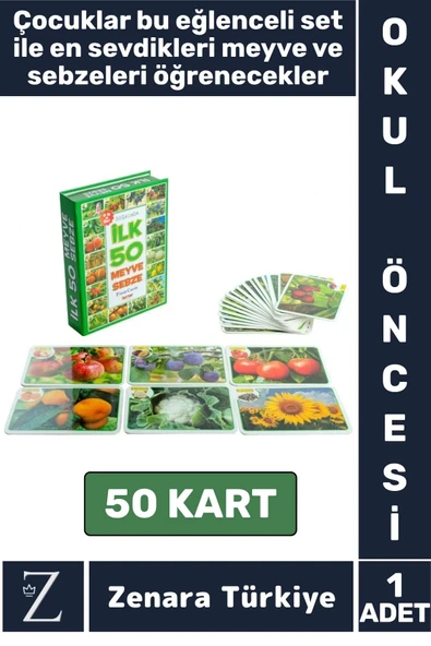Okul Öncesi Koordinasyon Görsel Algı Geliştirici Meyve Sebze Öğretici Eğlenceli İLK 50 HAYVAN ürün görseli