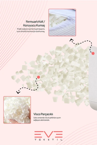Air File Kumaşlı Visco Dream Hava Alabilen Ortopedik Yastık - 3