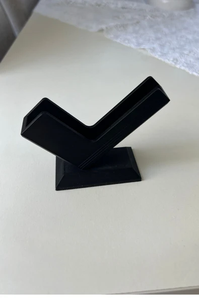 Siyah Modern Masaüstü Kartvizitlik 10×8 Cm – Şık Ofis Aksesuarı - 3