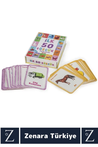 Okul Öncesi Dil Bilgisi Geliştirici Renk Tanım Hafıza Geliştirici Eğlenceli Eğitici İLK 50 SÖZCÜK - 3