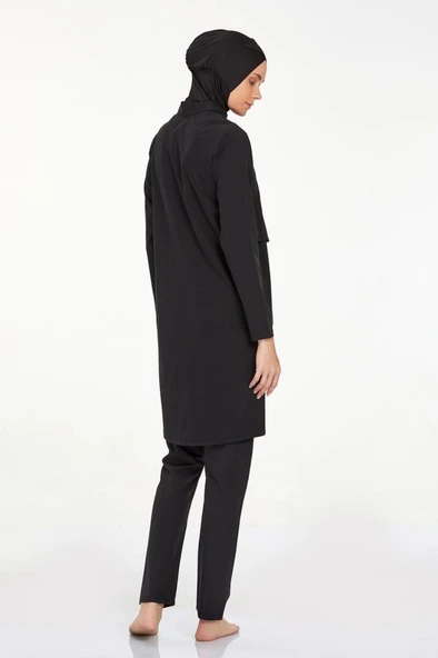 Adasea Joselyn 4583 Siyah Tam Boy Tasarım Teaettür Mayo - 5