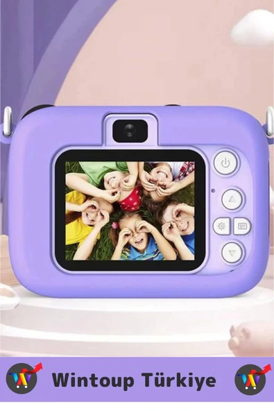 Premium 1080p HD Video Kayıt Ön Arka Çekim Filtre 5 Oyun Mini Çocuk Kamera Dijital Fotoğraf Makinesi - 2