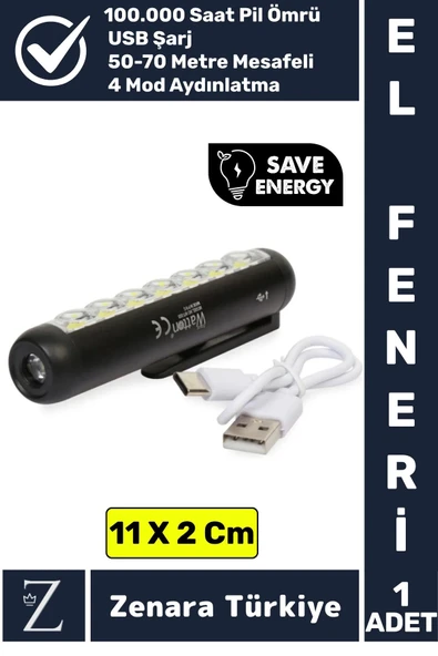 Profesyonel Kamp Avcı Güvenlik Okul Deprem Balıkçı Güçlü Işık 4 Mod Aydınlatma Mini EL FENERİ