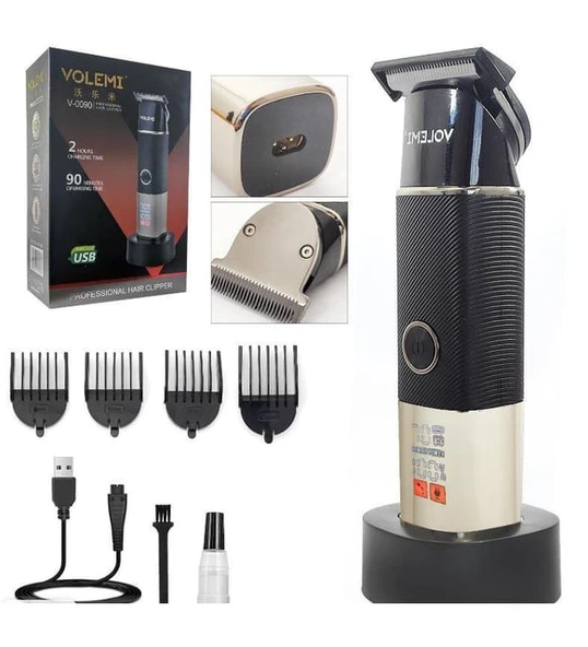 VOLEMİ V-0090 Turbo Profesyonel Saç Sakal Ense Tıraş Makinesi Kuaförlere Özel Kişisel Bakım