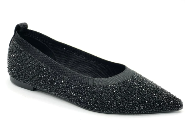 Feles Sivri Burun Taş Detaylı Kadın Babet Ayakkabı - Resim 7