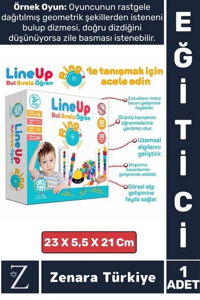 Eğitici Görsel Algı Dikkat Zeka Beceri Geliştiren Eğlenceli Zilli İpe Çubuğa Boncuk Şekil Dizme Oyun ürün görseli