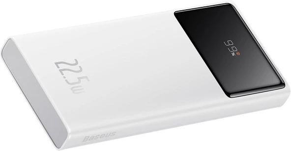 Baseus Star-Lord Overseas Edition 22.5W 10.000 mAh Dijital Ekranlı Powerbank Beyaz