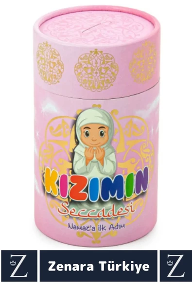 Kız Çocuk İbadet Öğretici 3 Parça Seccade Tesbih Kumbara Tasarımlı Namaza İlk Adım KIZIMIN SECCADESİ - Resim 4