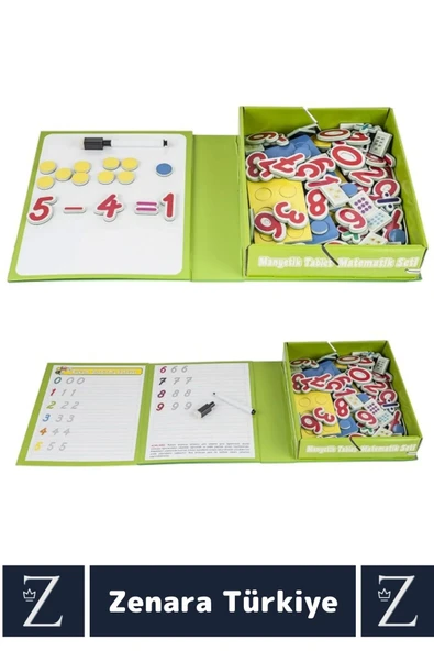 Eğlenceli Matematik Rakam Sayı Öğretici Silinebilir Yazı Kalemli Öğretici MANYETİK TABLET MATEMATİK - Resim 2
