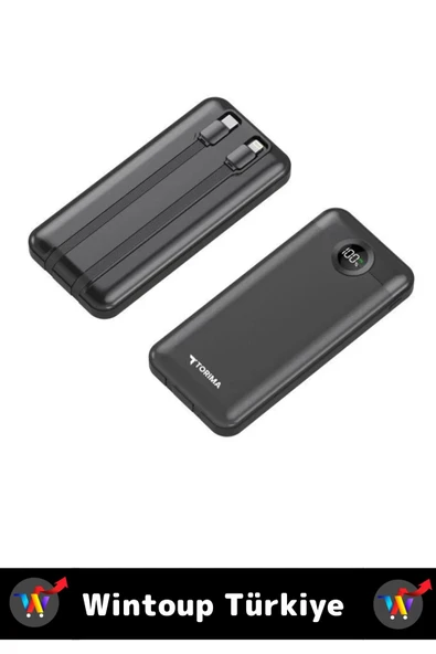 Kompakt 2 Çıkışlı Dijital Şarj Göstergeli Hızlı Şarj 10000 mAh Powerbank Taşınabilir Şarj Cihazı - 2