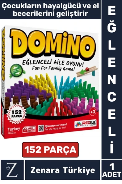 Eğitici Koordinasyon Odaklanma Beceri Geliştirici Aile Arkadaş Grup Oyunu Eğlenceli Ahşap DOMİNO