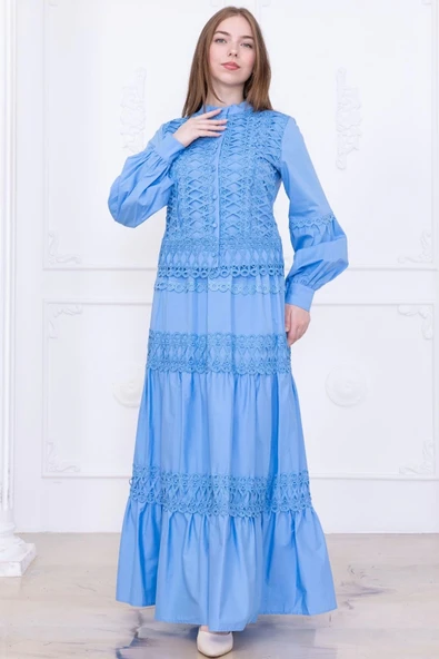 Dantel Detaylı İkili Takım 4712-Bebe Mavisi - 3