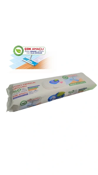 Ak Fresh Beyaz Sabun Kokulu Mopa Uyumlu Yüzey Temizlik Havlusu 85 Yaprak - 2