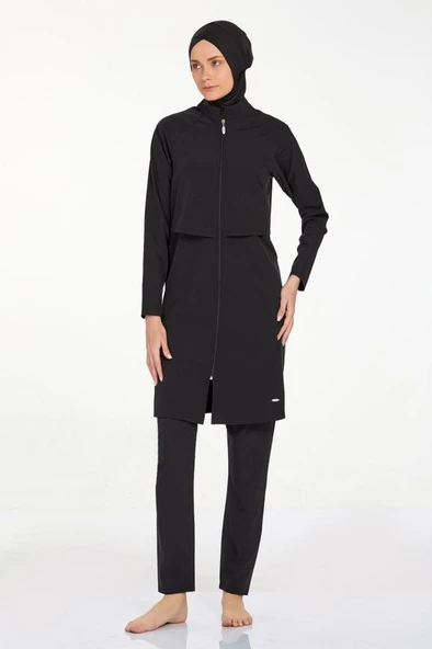 Adasea Joselyn 4583 Siyah Tam Boy Tasarım Teaettür Mayo - 3