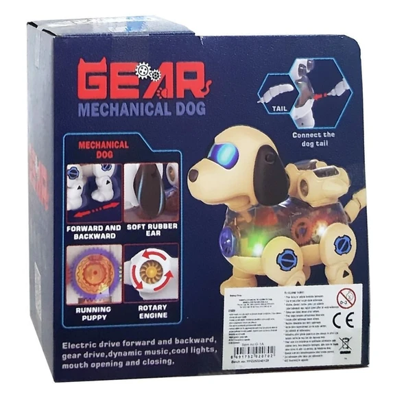 Işıklı Köpek Robot 20 CM Şeffaf - 2