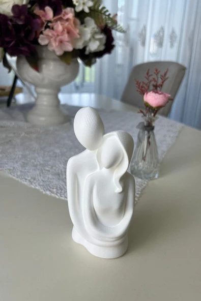 Kadın Erkek Aşk Heykel Biblo Figürü 15Cm – Modern Dekoratif Masaüstü Süs - 3