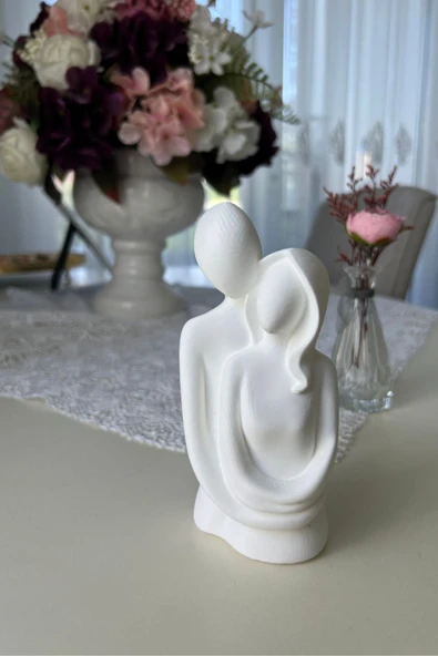 Kadın Erkek Aşk Heykel Biblo Figürü 15Cm – Modern Dekoratif Masaüstü Süs - 2