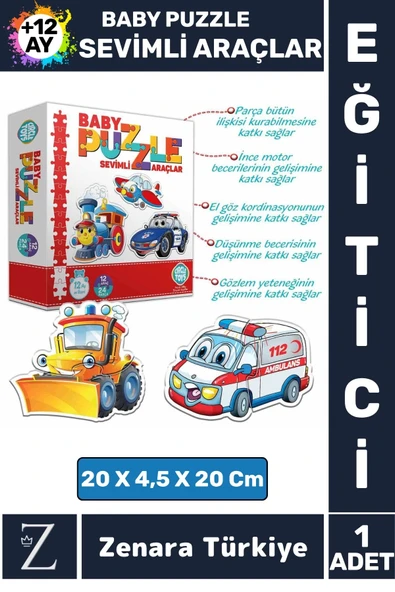 Bebek Gelişim Görsel Algı Düşünme Beceri Gelişimi Eğitici BABY PUZZLE-SEVİMLİ ARAÇLAR ürün görseli