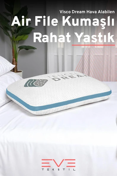 Air File Kumaşlı Visco Dream Hava Alabilen Ortopedik Yastık - 1