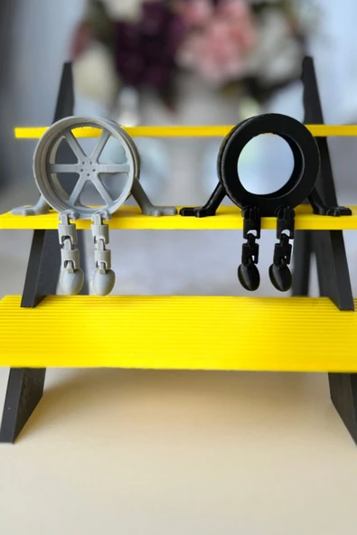 Jant Ve Lastik Şeklinde Biblo 2 Adet – Oturan Jant 4,9×8,9 Cm Ve Lastik 5×8,9 Cm Masaüstü Süs - 3