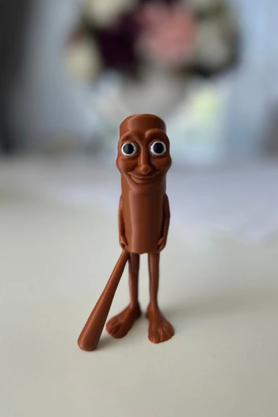 Tung Tung Tung Sahur Figürü - Komik Karakter Heykelcik 10cm - 3