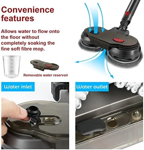 srfn ticaret Dyson V10 Uyumlu Islak ve Kuru Süpürge Paspas ve Su Tanklı Temizleme Başlığı - 7