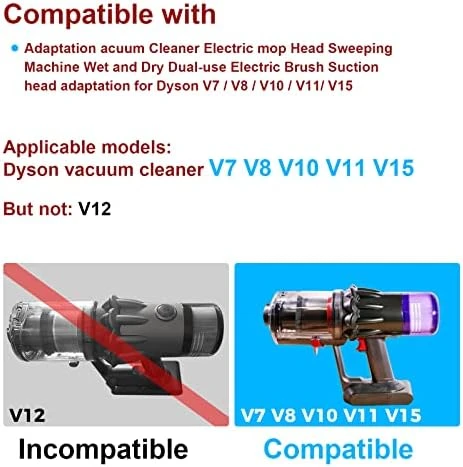 srfn ticaret Dyson V10 Uyumlu Islak ve Kuru Süpürge Paspas ve Su Tanklı Temizleme Başlığı - 4