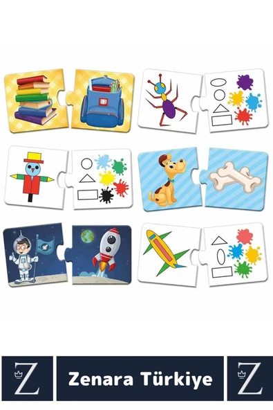 Çocuk Eğitici Zeka Geliştiren Mantıklı Düşünme Bağlantı Kurma İletişim Eğlenceli Oyun CONNECT Puzzle - Resim 2