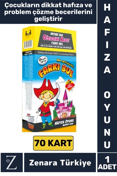 Eğitici Dikkat Hafıza Problem Çözme Beceri Geliştirici Eğlenceli Çocuk Oyun FARKI BUL ürün görseli