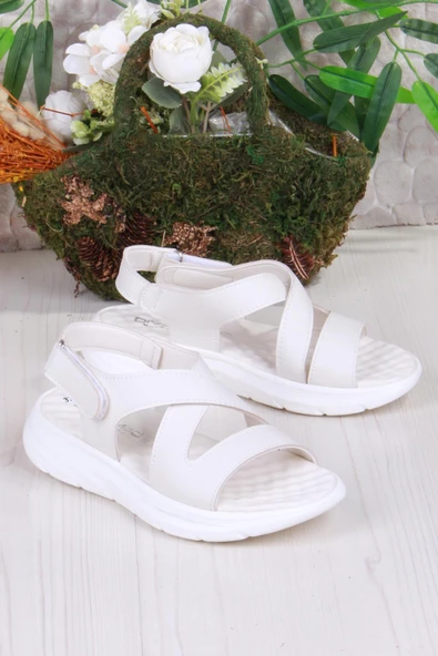 Fort 35375 Diva Comfort Rahat Çapraz Kuşaklı Çırtlı Kadın Sandalet - 8
