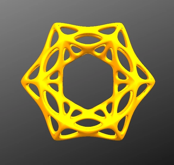 Byr organik altıgen kolye (Plastik Aparattır!!!) 3D - 2