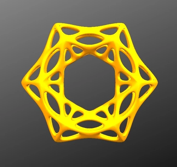 Byr organik altıgen kolye (Plastik Aparattır!!!) 3D