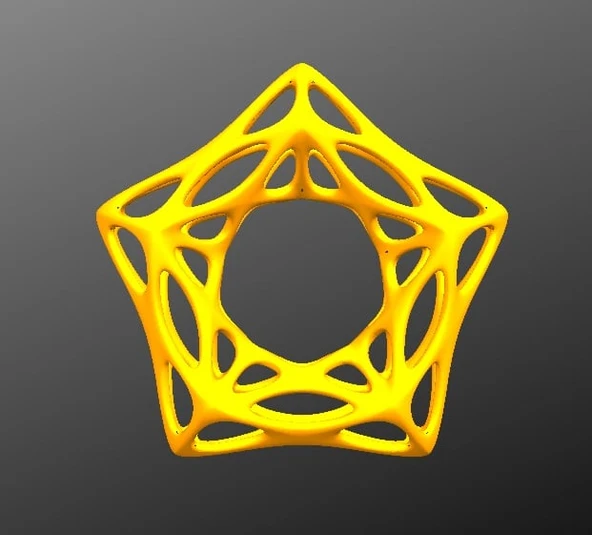 Byr organik beşgen kolye (Plastik Aparattır!!!) 3D - Resim 2