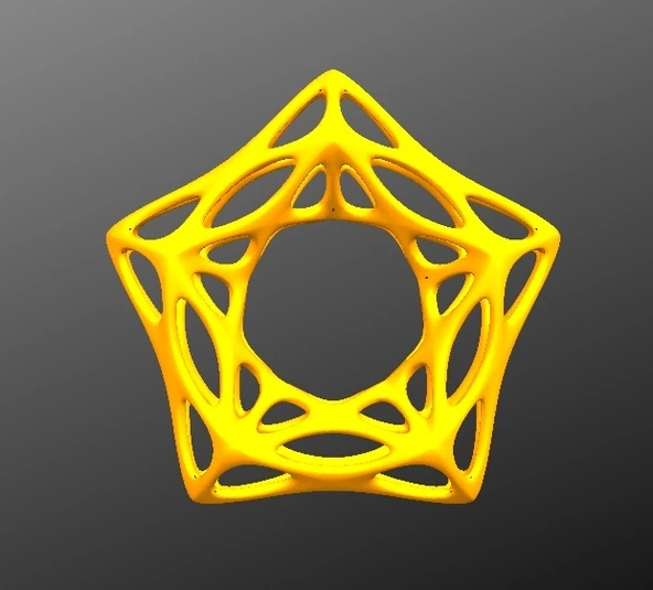 Byr organik beşgen kolye (Plastik Aparattır!!!) 3D ürün görseli 1