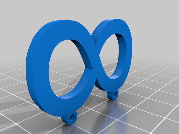 Byr Sonsuzluk/omega sembollü kolye ucu (Plastik Aparattır!!!) 3D - 3