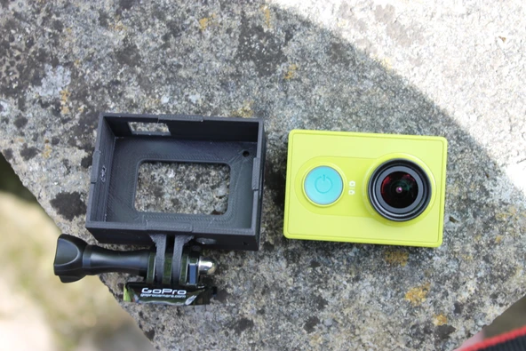 Byr Go Pro montaj aparatlı Xiaomi Yi Kılıfı (Plastik Aparattır!!!) 3D - 5