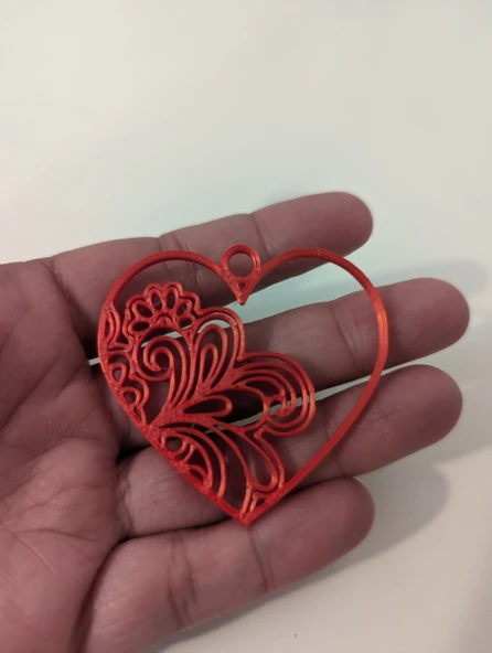 Byr Kalp Çiçek Kolye (Plastik Aparattır!!!) 3D - Resim 4