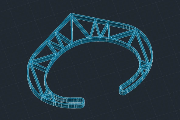 Byr Varil Kasası Kafası Bilezik (Plastik Aparattır!!!) 3D ürün görseli