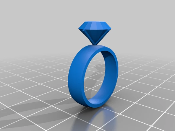 Byr Elmas "direk" Yüzük (Plastik Aparattır!!!) 3D - Resim 3