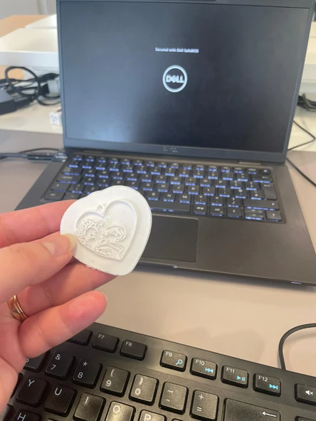 Byr Kalp Çiçek Kolye (Plastik Aparattır!!!) 3D - Resim 5