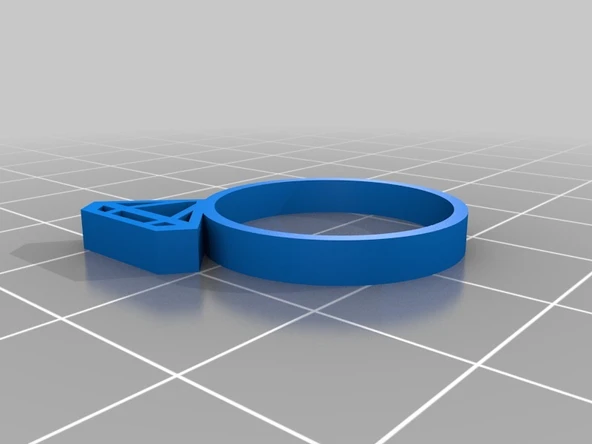 Byr Pırlanta Yüzük - Anahat (Plastik Aparattır!!!) 3D - 1