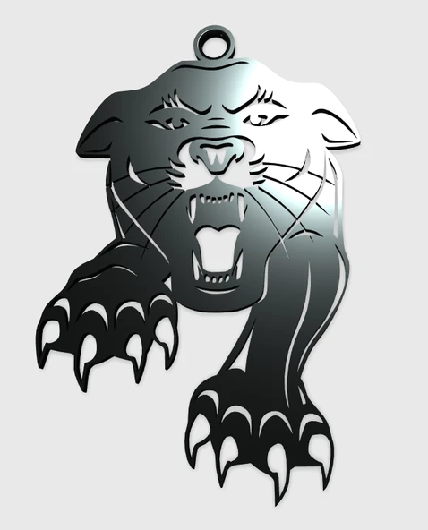 Byr Büyük Kedi Kızgın Kolye (Plastik Aparattır!!!) 3D - Resim 2