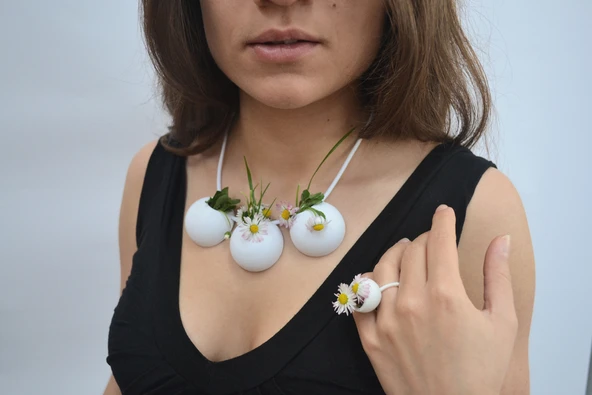 Byr Yarı Küre saksı kolye (Plastik Aparattır!!!) 3D