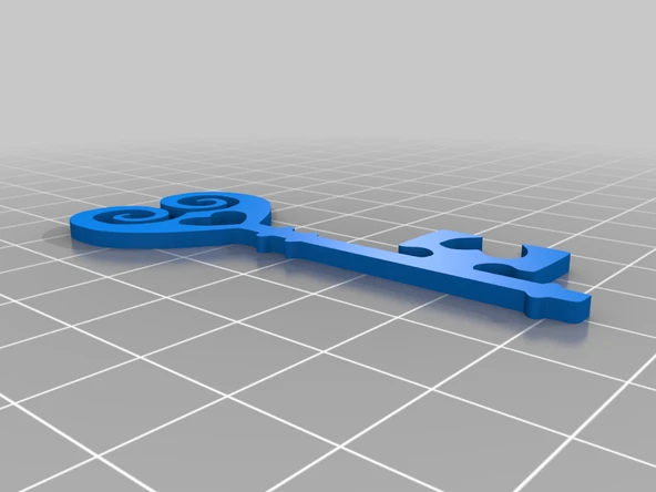 Byr Anahtar Kalp Kolye (Plastik Aparattır!!!) 3D - Resim 3