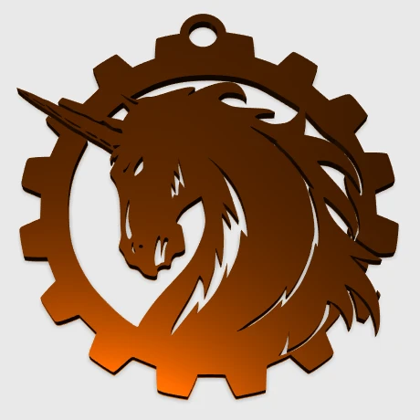 Byr Tek Boynuzlu At Kolye (Plastik Aparattır!!!) 3D - Resim 2