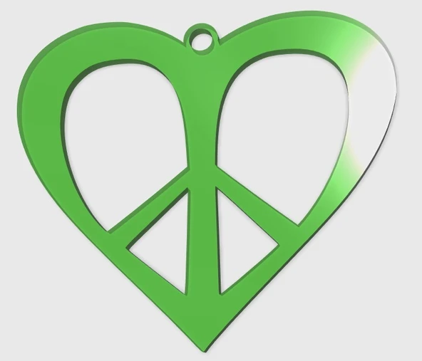 Byr Aşk Barış Kolye (Plastik Aparattır!!!) 3D ürün görseli 1