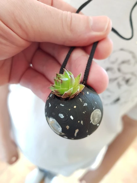 Byr Yarı Küre saksı kolye (Plastik Aparattır!!!) 3D - 2