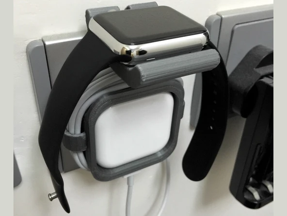 Birleşik Krallık tarzı prizler için Apple Watch Duvar Şarj İstasyonu (Plastik Aparattır!!!)