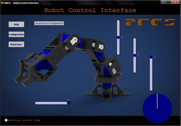 Byr ARCS: 3 boyutlu baskılı/arduino kontrollü robotik kolları çalıştıran yazılım. (Plastik Aparattır!!!) 3D ürün görseli