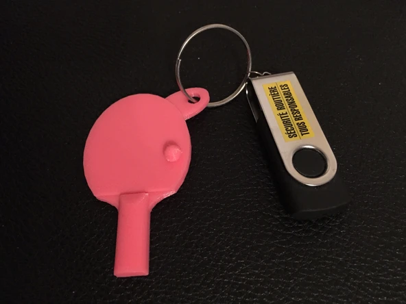 Byr PING PONG KÜREĞI ANAHTAR YÜZÜK (Plastik Aparattır!!!) 3D - 2